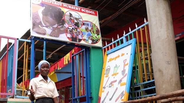 Jauharah Mwesigwa, a head caregiver at Shiperoy Nursery and Primary School in Lukuli, Makindye division, during an interview