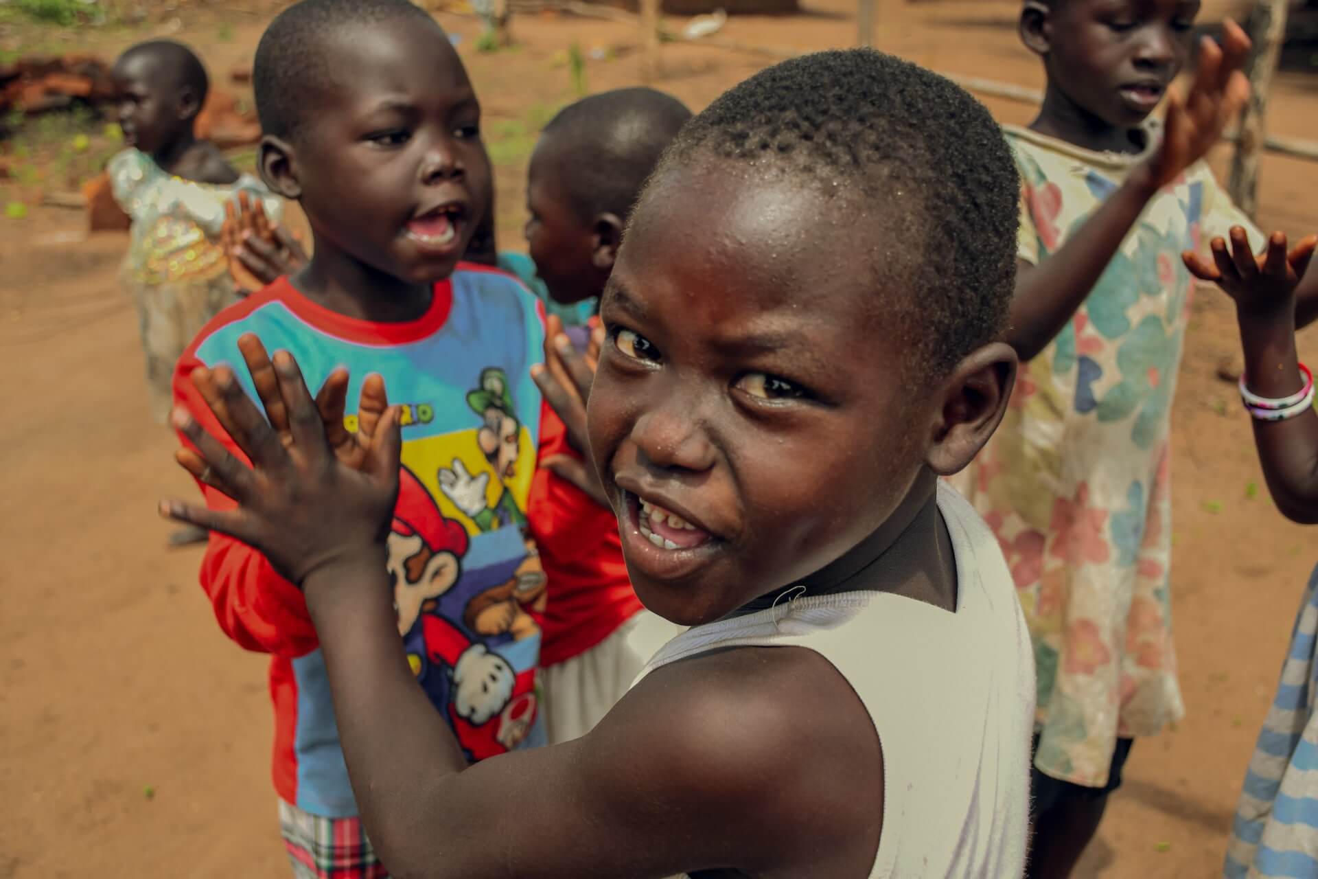 Children take time off to play at Limika Home Learning Center. The center provided space for children in the under-served communities to learn and play and have the best start in life