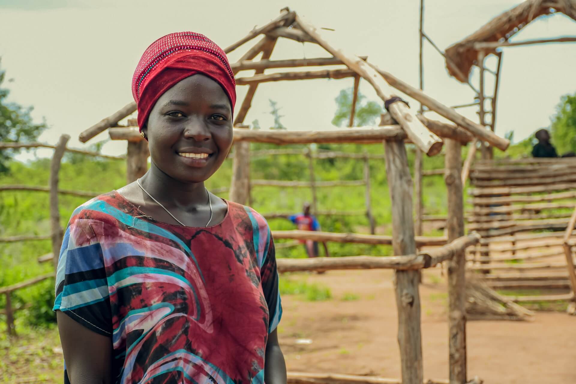 Radi Onzia, the caregiver at the Limika Home Learning Center. Thanks to training from LABE, Onzia was equipped with training that has allowed to provide quality education to children from host and refugee communities